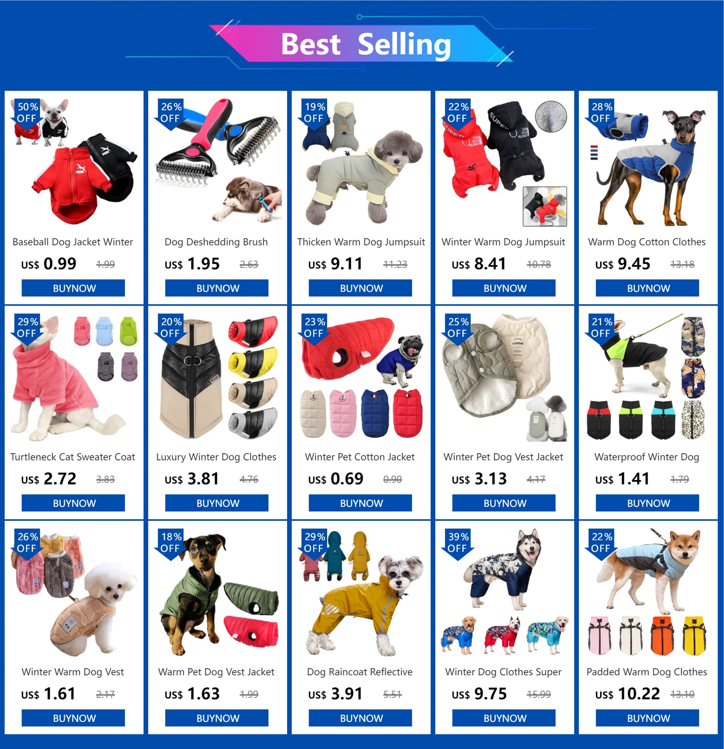 Winter Dog Jacket with Built-In Harness