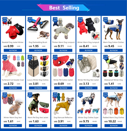 Winter Dog Jacket with Built-In Harness