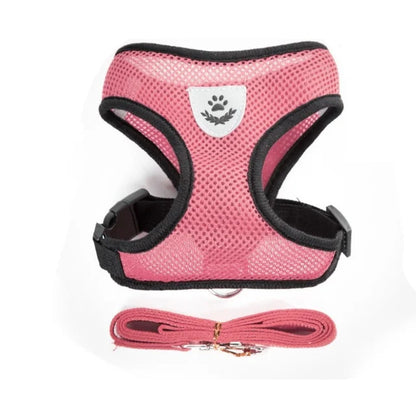 Reflective Mesh Pet Harness & Leash