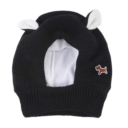 Knit Dog Ear Muffs & Hat