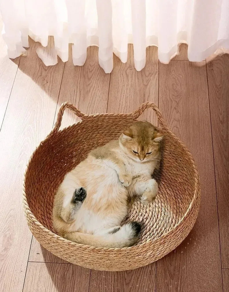 Natural Woven Cat Bed Mat