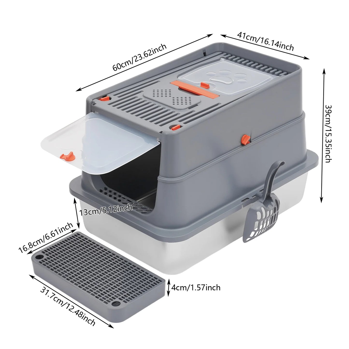 Stainless Steel Cat Litter Box