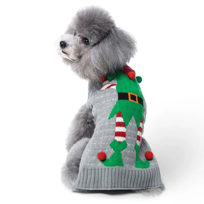 Christmas Deer Knit Dog Sweater