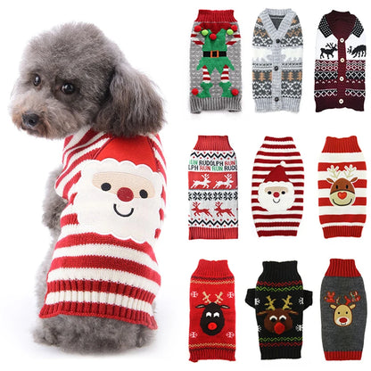 Christmas Deer Knit Dog Sweater