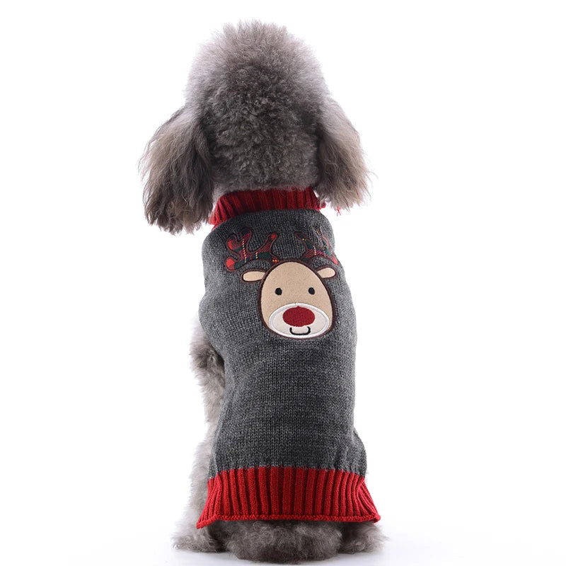 Christmas Deer Knit Dog Sweater