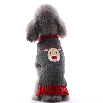 Christmas Deer Knit Dog Sweater
