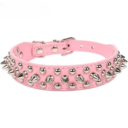Spiked Leather Dog Collar