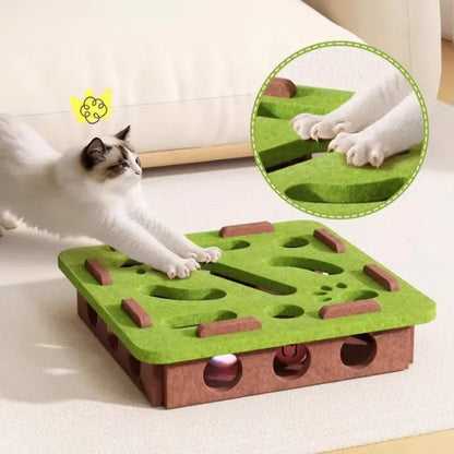 Felt Cat Maze Ball Box