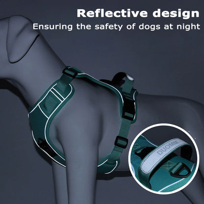 Dog Harness & Leash Set with AirTag Holder