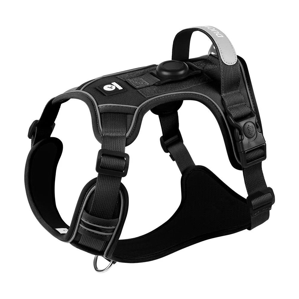 Dog Harness & Leash Set with AirTag Holder