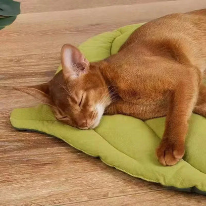 Leaf-Shaped Pet Bed Mat