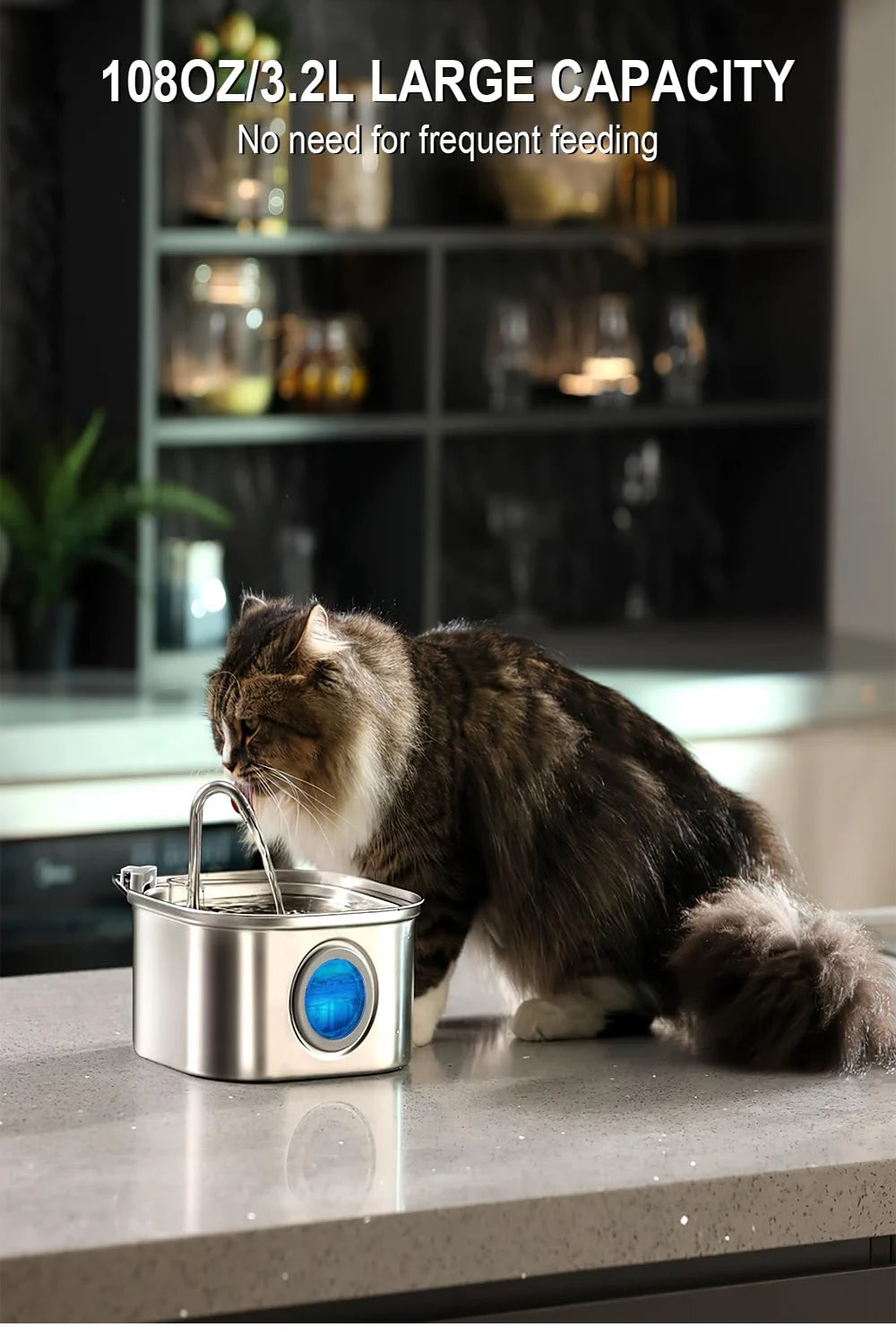 Stainless Steel Pet Water Fountain
