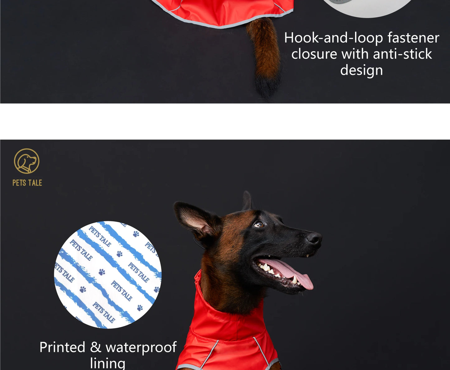 Hooded Reflective Dog Raincoat