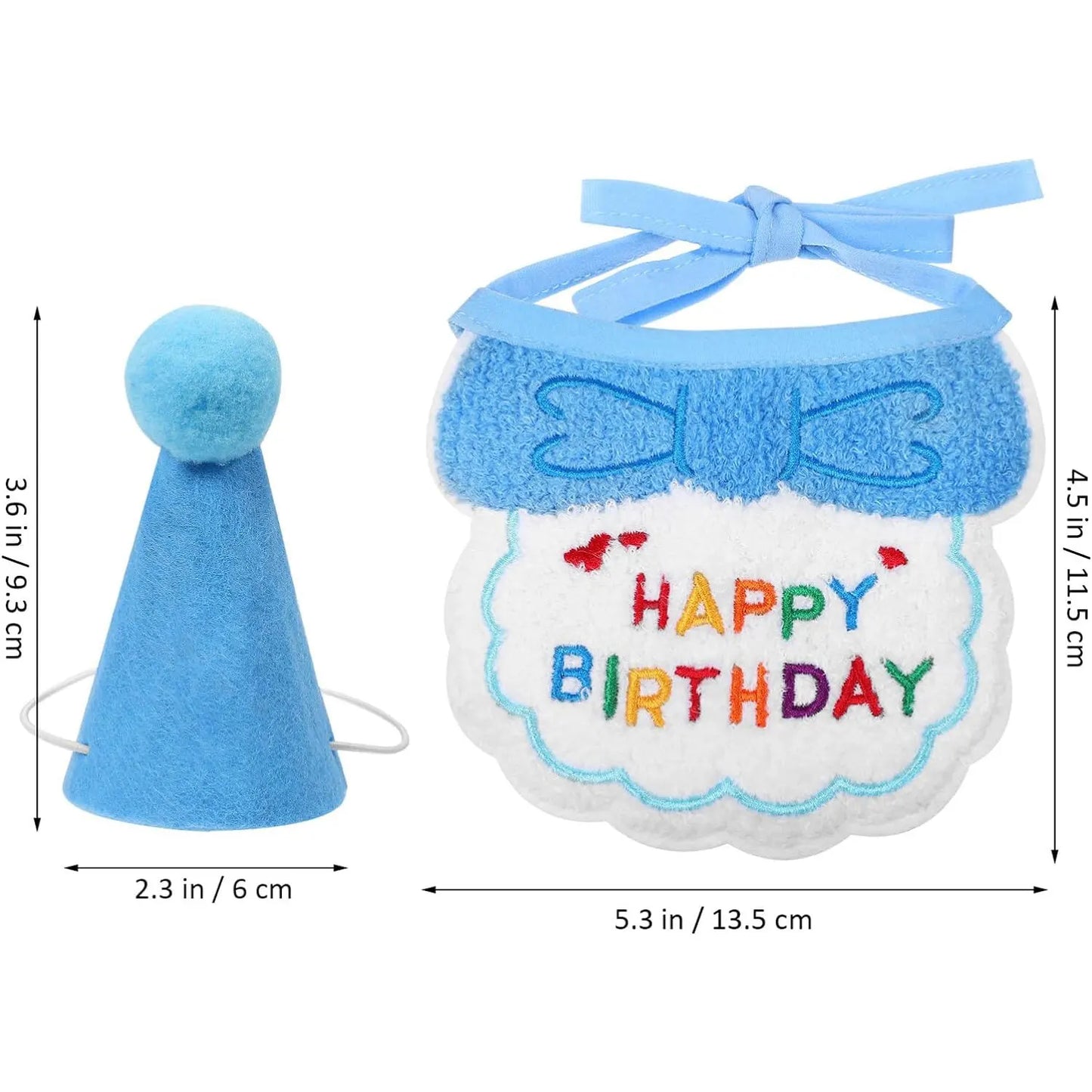Dog Birthday Bandana & Party Hat Set