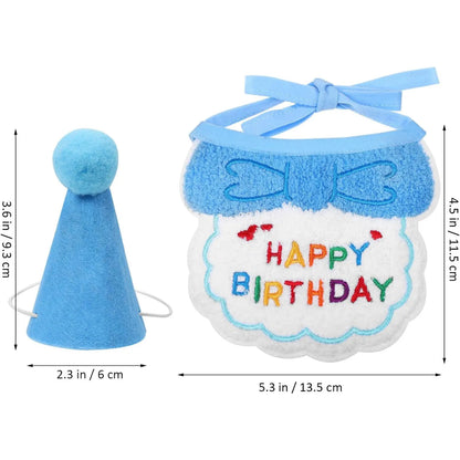 Dog Birthday Bandana & Party Hat Set