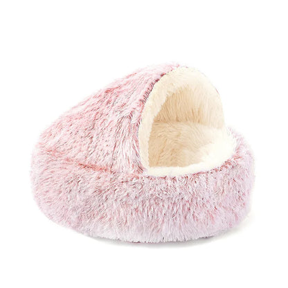 2-in-1 Plush Cat Bed & Sleep Bag