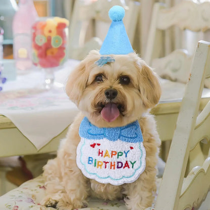 Dog Birthday Bandana & Party Hat Set