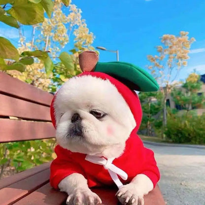 Cute Dog Hoodie Pet Fruit Clothes Funny Cat Coats with Hat Halloween Cosplay Costume Dogs Hooded Sweatshirt for Puppies