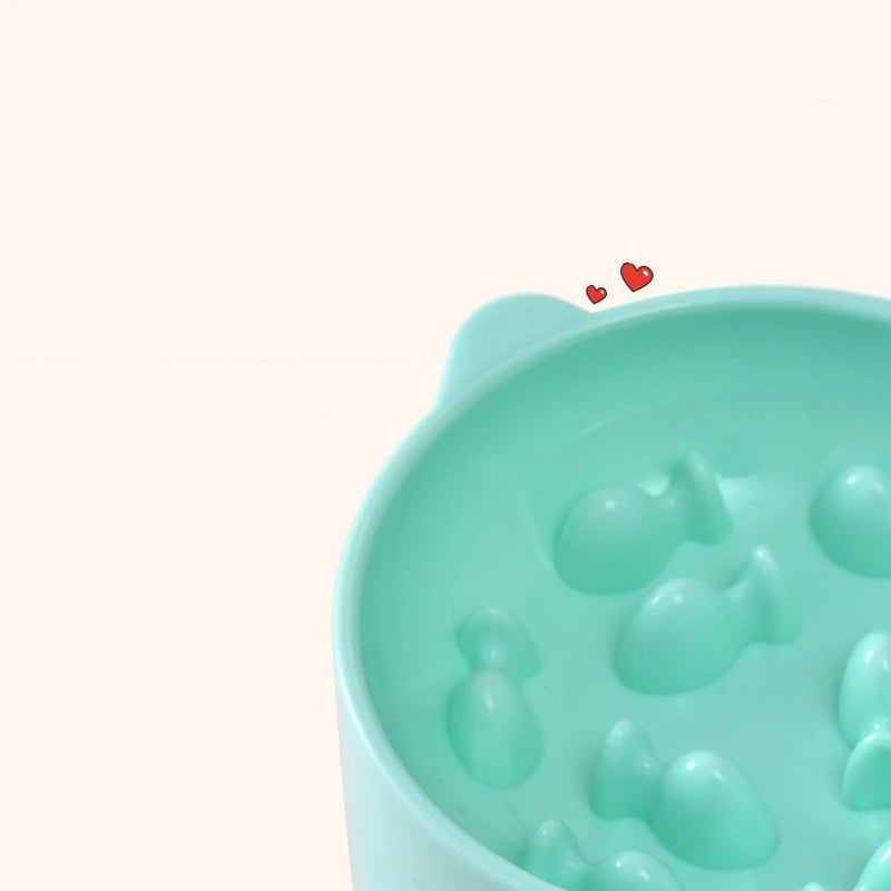 Raised Slow-Feed Pet Bowl