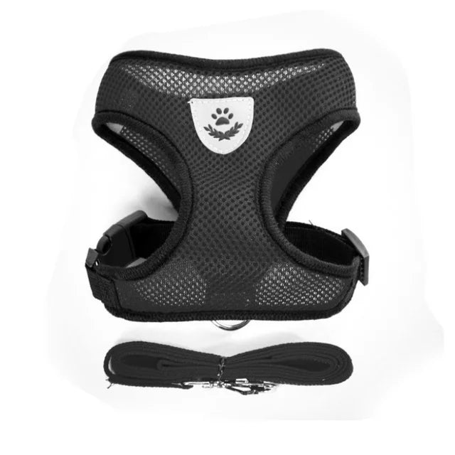Reflective Mesh Pet Harness & Leash