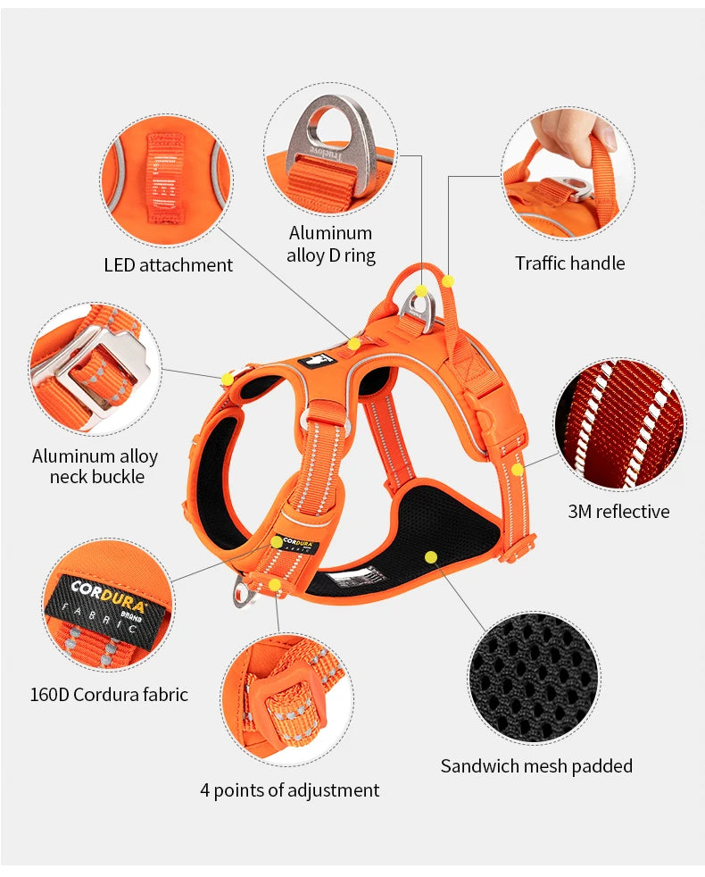 TRUE LOVE No-Pull Reflective Dog Harness