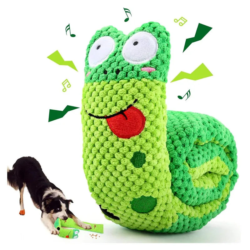 Snail Puzzle Squeaky Dog Toy