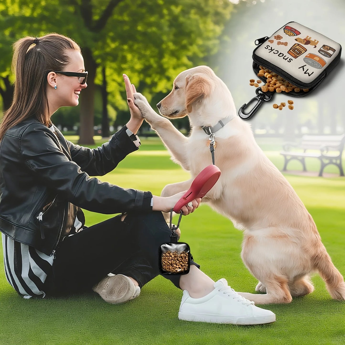 Dog Treat Bag with Clip