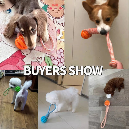 Cotton Rope Treat Ball Dog Toy