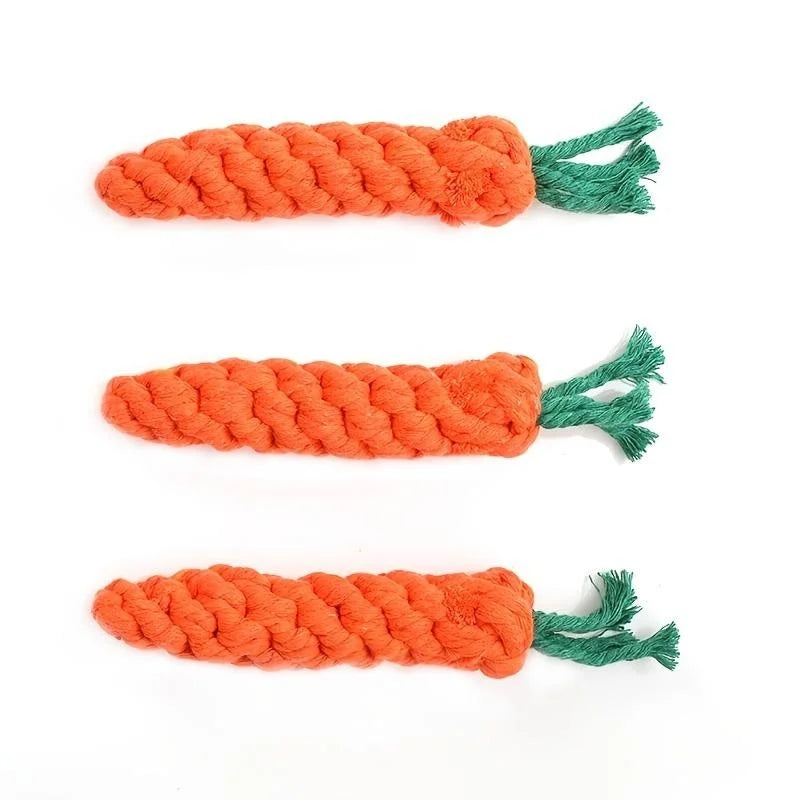 Carrot Cotton Rope Chew Toy