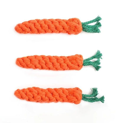 Carrot Cotton Rope Chew Toy