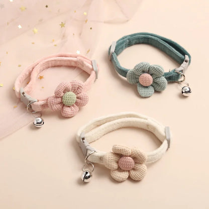 Flower Cat Collar with Bell