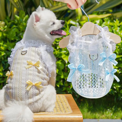 Lace Bow Pet Dress Vest