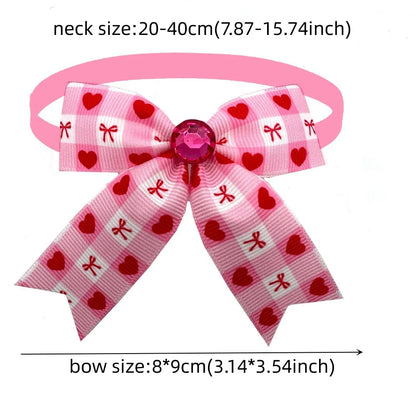 Valentine's Day Dog Bow Ties (Bulk Pack)