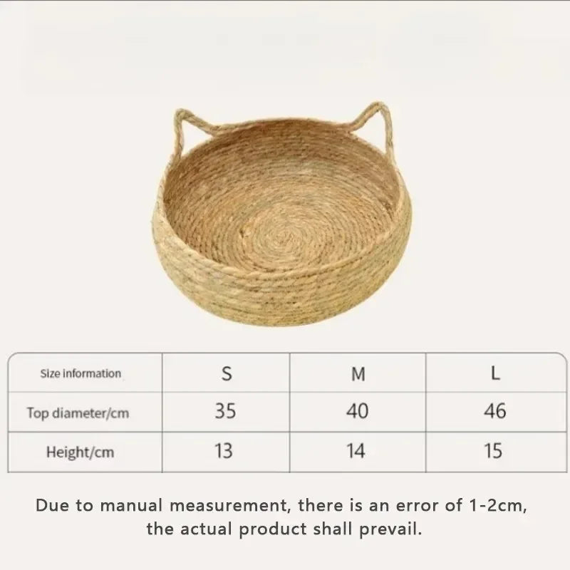 Natural Woven Cat Bed Mat