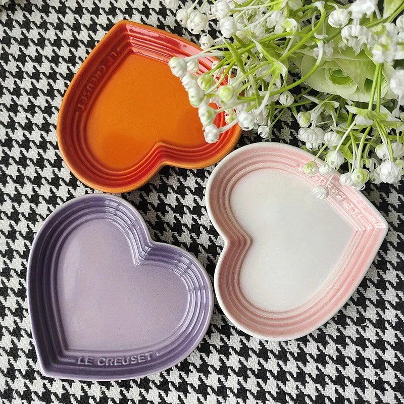 Heart-Shaped Ceramic Pet Bowl