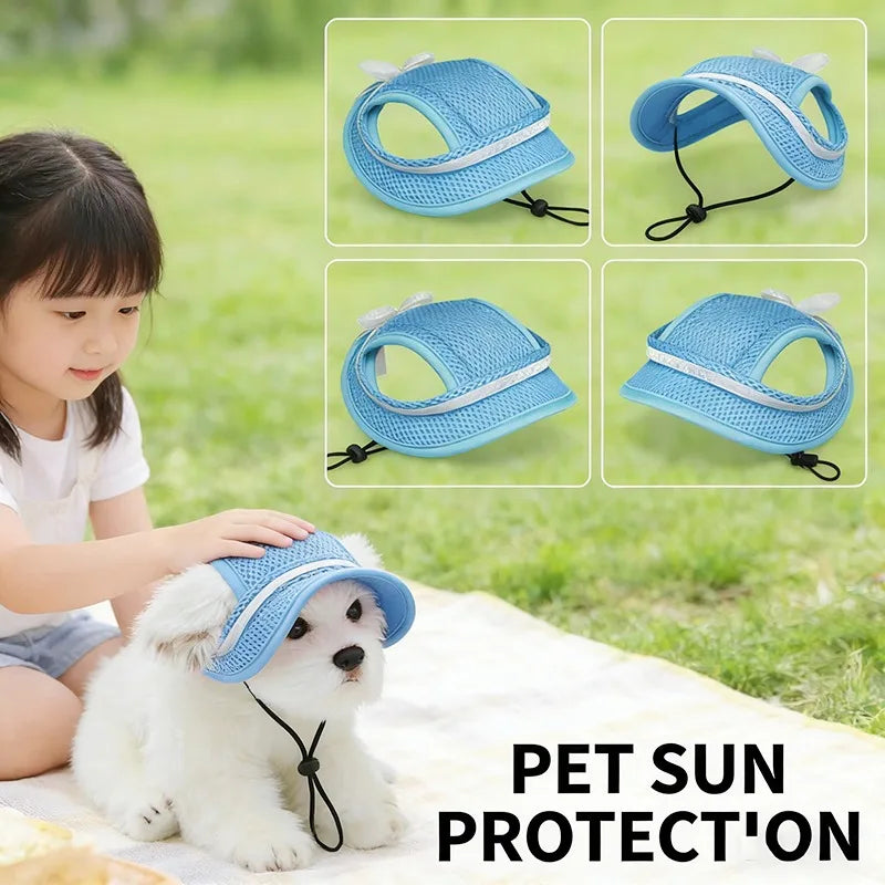 Dog Sun Hat with Ear Holes