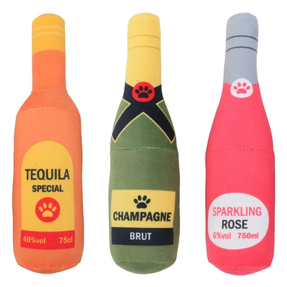 Squeaky Beer Bottle Dog Toy