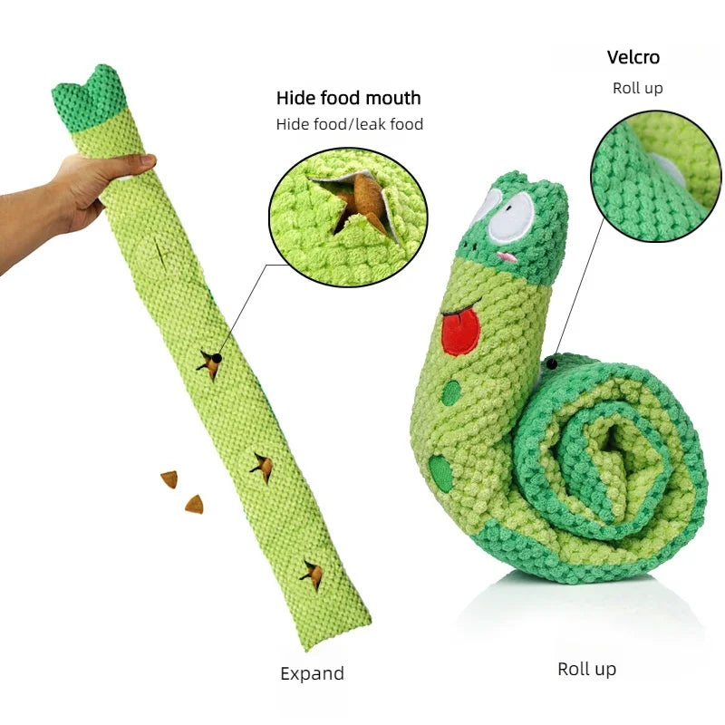 Snail Puzzle Squeaky Dog Toy