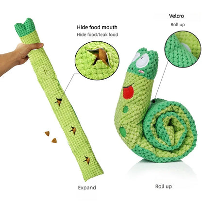 Snail Puzzle Squeaky Dog Toy