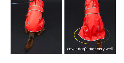 Hooded Reflective Dog Raincoat