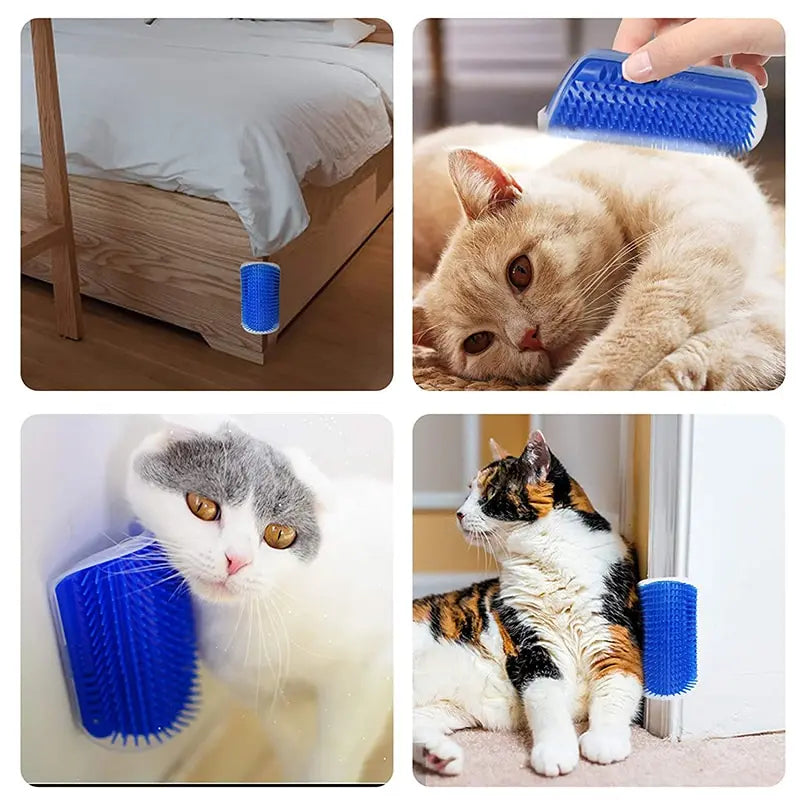 Wall-Corner Cat Massage Brush