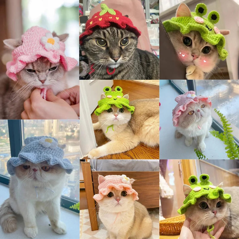 Knit Cat Photo-Prop Hat