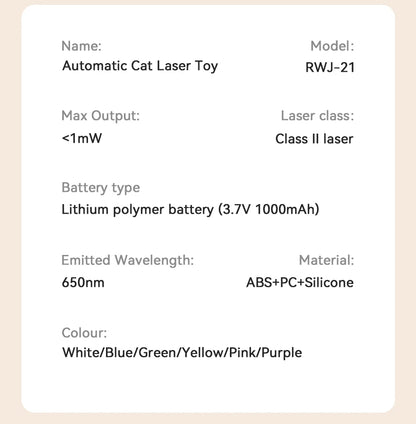 Automatic Electric Cat Laser Toy