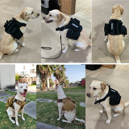 Tactical Dog Vest Harness & Leash Set