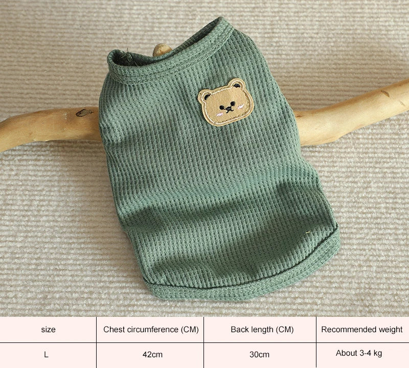 Green Bear Dog Tee