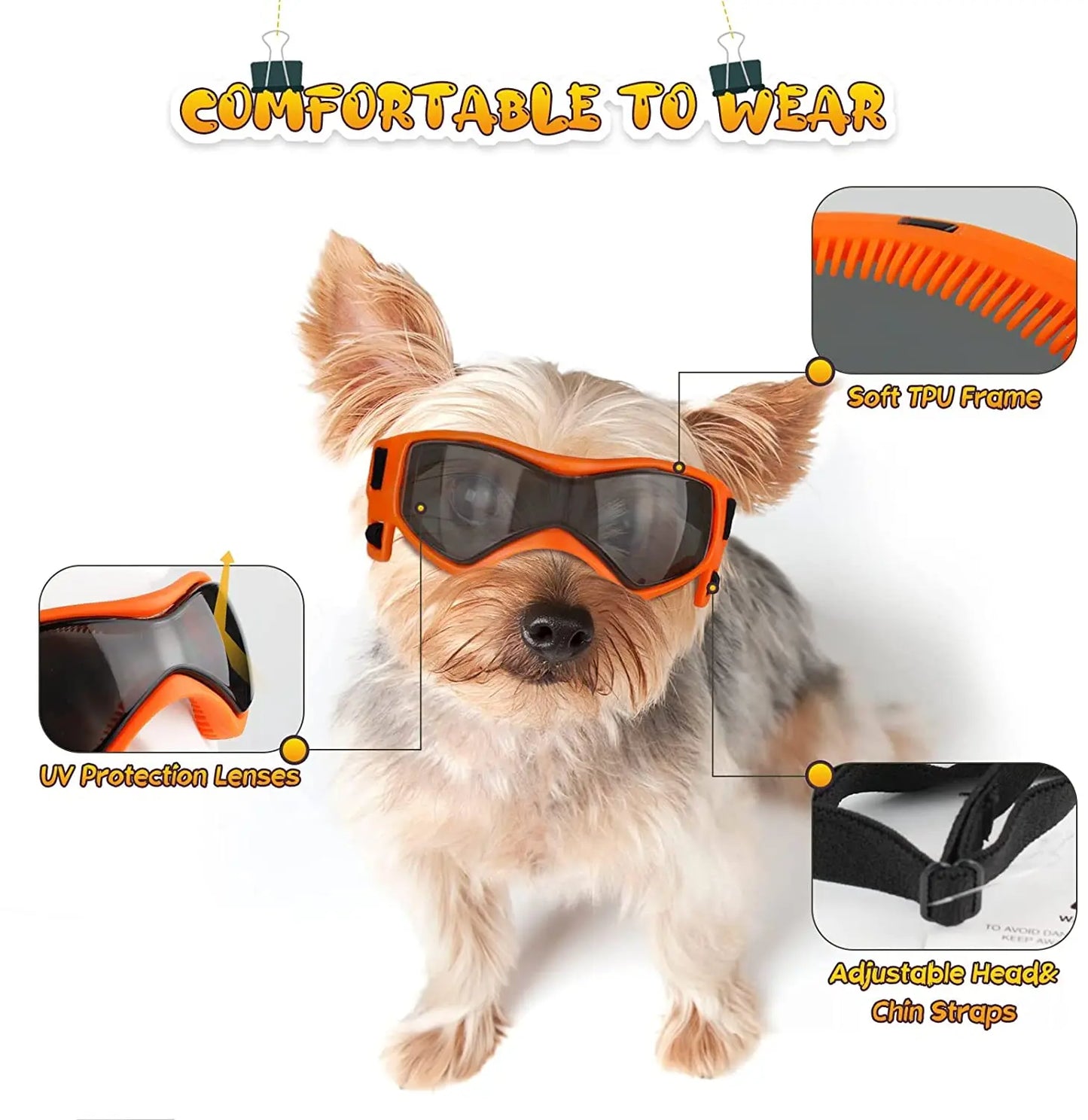 Dog Sunglasses with Adjustable Straps