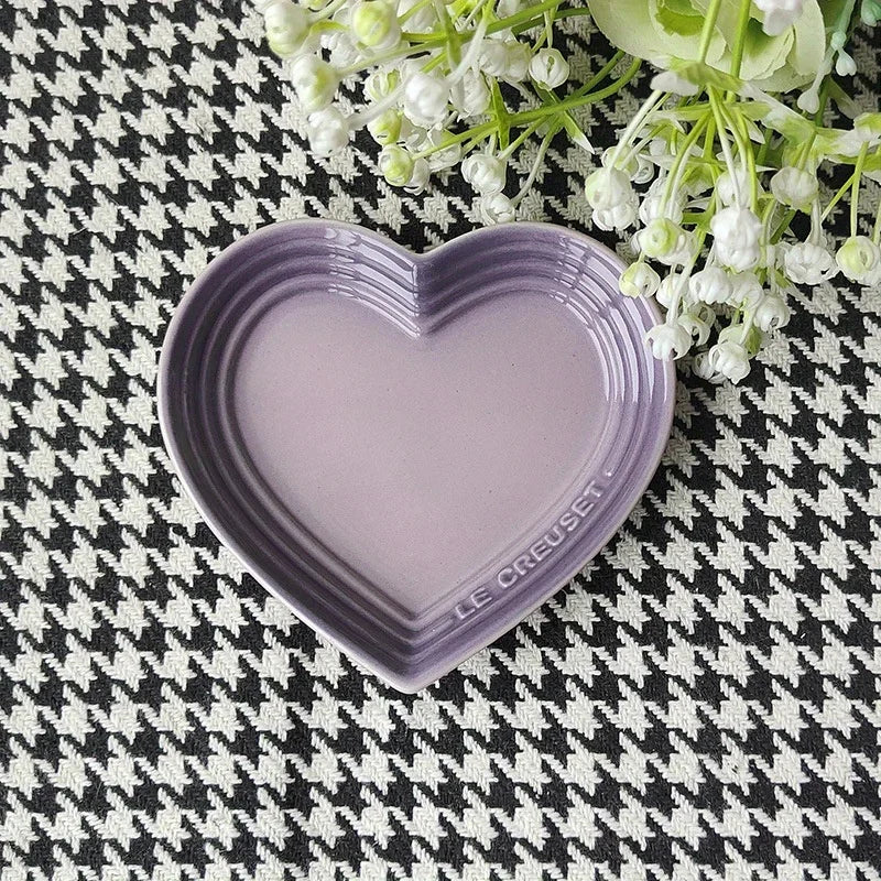 Heart-Shaped Ceramic Pet Bowl