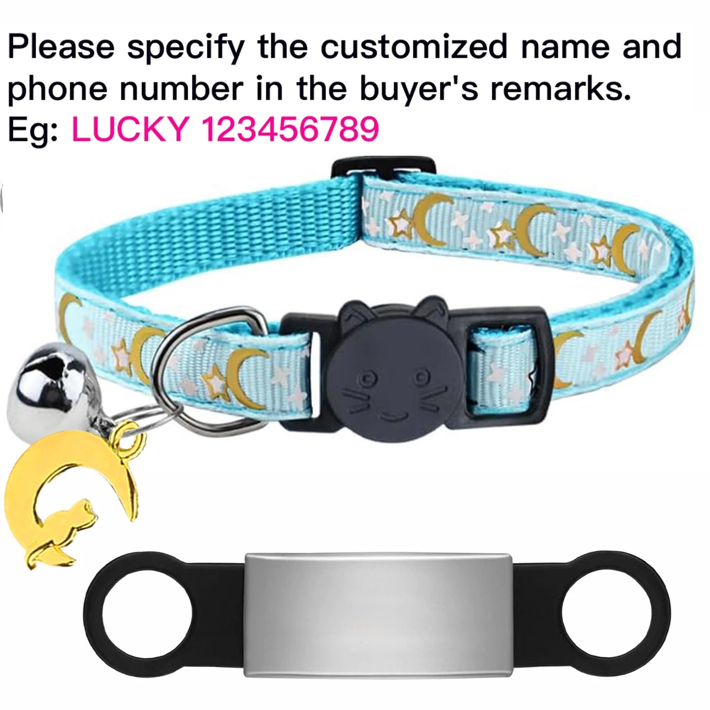 Personalised Glow Cat Collar with ID