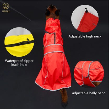 Hooded Reflective Dog Raincoat