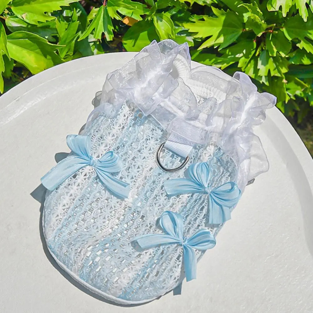 Lace Bow Pet Dress Vest